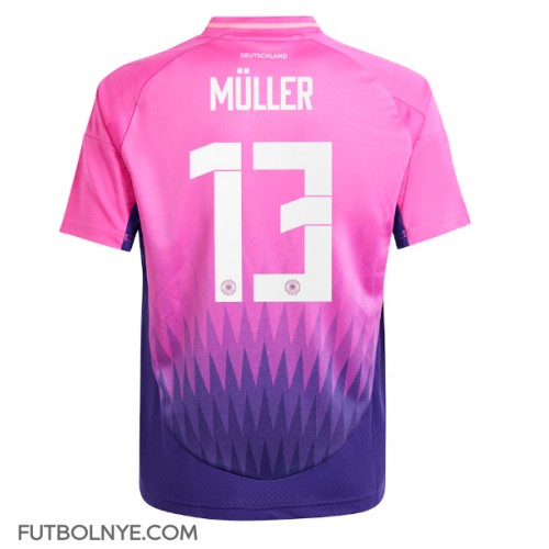 Camiseta Alemania Thomas Muller #13 Visitante Equipación Eurocopa 2024 manga corta